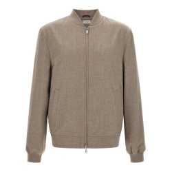 Light flannel bomber jacket