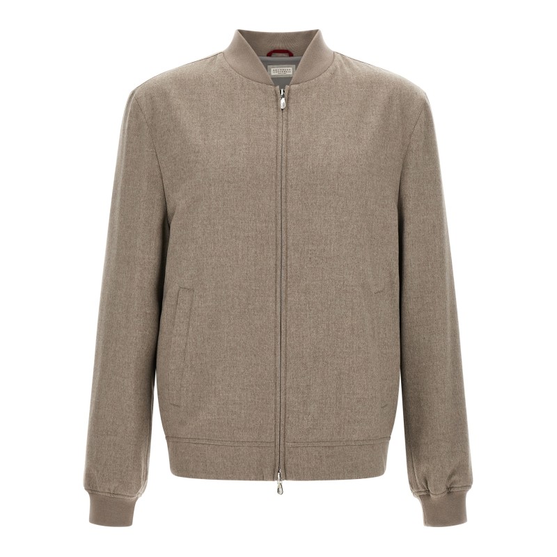 Light flannel bomber jacket