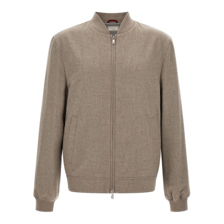 Light flannel bomber jacket