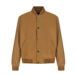 Monogram sleeve bomber jacket