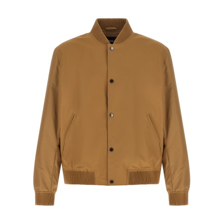 Monogram sleeve bomber jacket