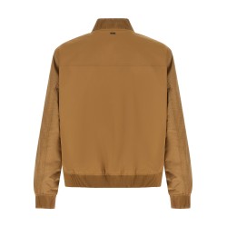Monogram sleeve bomber jacket
