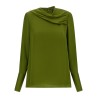 Draped neck blouse