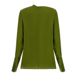 Draped neck blouse