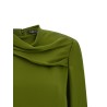 Draped neck blouse