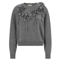 Embroidered flower sweater