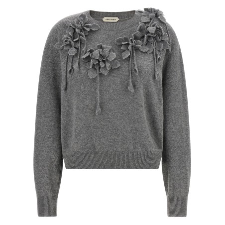 Embroidered flower sweater