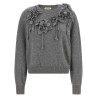 Embroidered flower sweater