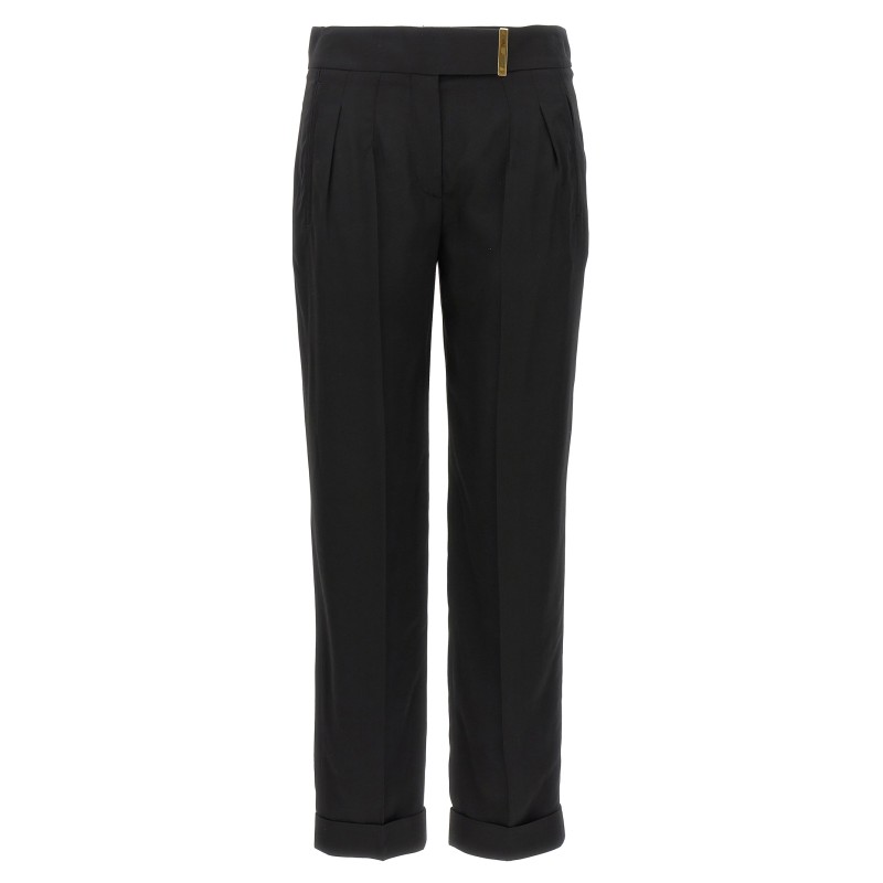 Metal bar detail trousers