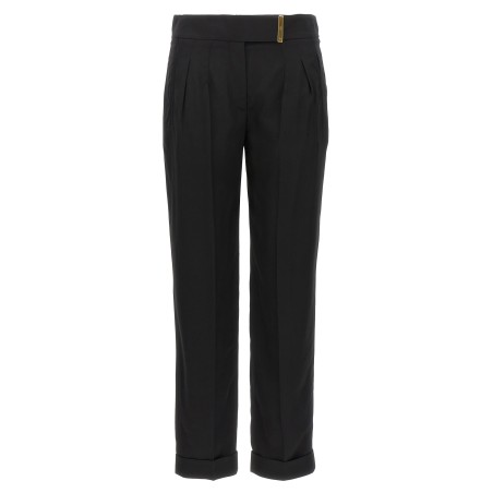 Metal bar detail trousers