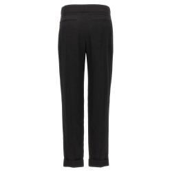 Metal bar detail trousers