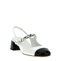 Patent leather slingback