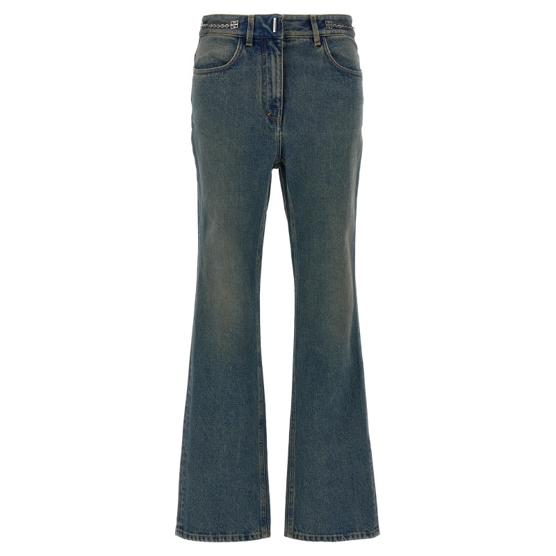 Chain jeans with logo