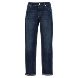 Logo embroidery jeans