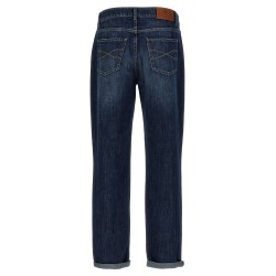 Logo embroidery jeans