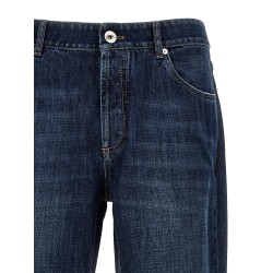 Logo embroidery jeans