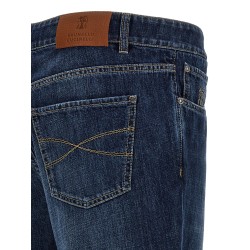 Logo embroidery jeans