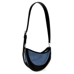 'small denim spiral curve 01' shoulder bag