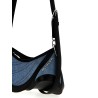 'small denim spiral curve 01' shoulder bag