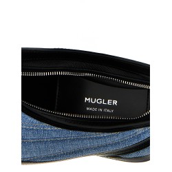 'small denim spiral curve 01' shoulder bag