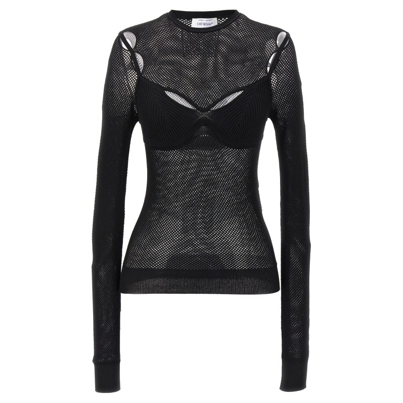 'Net Arrow Bralette' top