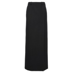 Long wool skirt