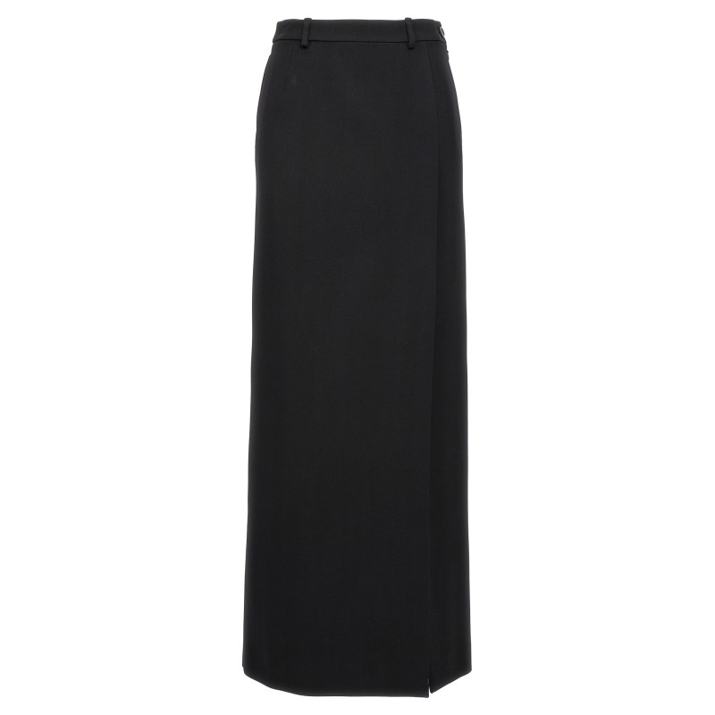 Long wool skirt