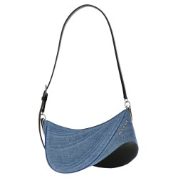 'medium denim spiral curve 01' shoulder bag
