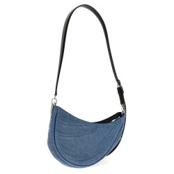 'medium denim spiral curve 01' shoulder bag
