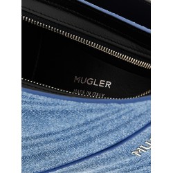 'medium denim spiral curve 01' shoulder bag