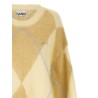 Logo embroidery diamond sweater