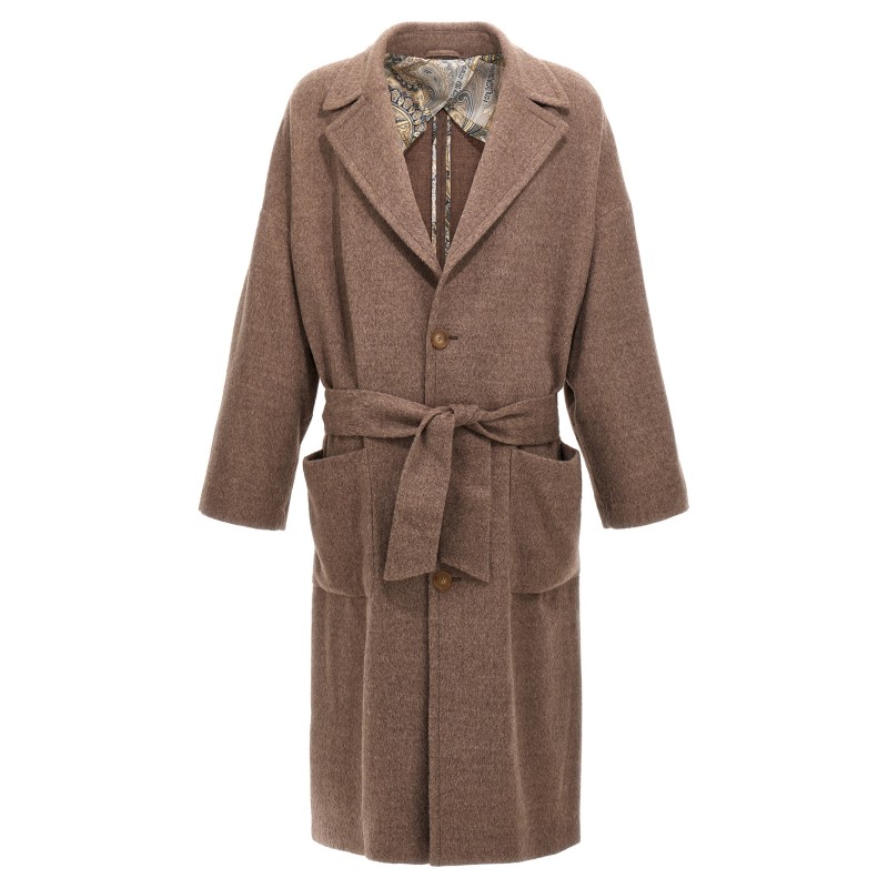 Single-breasted wool coat