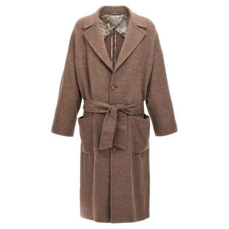Single-breasted wool coat