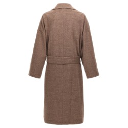 Single-breasted wool coat