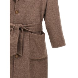 Single-breasted wool coat