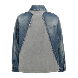 Layered denim jacket
