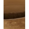 Monile suede clutch bag