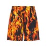 'Black & Orange Fire' bermuda shorts