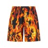 'Black & Orange Fire' bermuda shorts