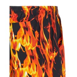 'Black & Orange Fire' bermuda shorts