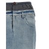 Slits denim skirt
