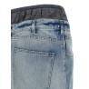 Slits denim skirt