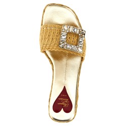 Raffia jewel sandals