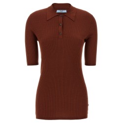 Ribbed polo shirt