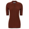 Ribbed polo shirt