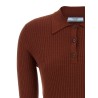 Ribbed polo shirt