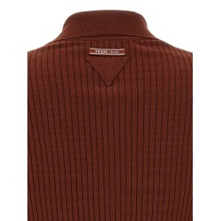 Ribbed polo shirt