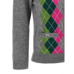 'Grey Check' cardigan