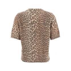 'Leopard Wool Mix' T-shirt