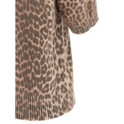 'Leopard Wool Mix' T-shirt